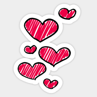 various hearts Sticker